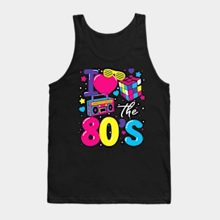 Retro 80's Party Girl Funny Cute Vintage Party Costume Women Tank Top